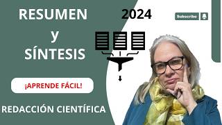 👉 ¿Cómo hacer Resumen y Síntesis REDACCIÓN CIENTÍFICA 2024 [upl. by Kcirrek]