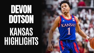 Devon Dotson Official Kansas Jayhawks Highlights [upl. by Eecats511]