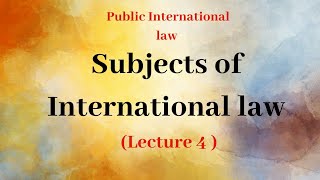 Subjects of International law in Hindi [upl. by Travis]