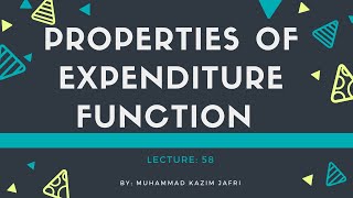 Properties of Expenditure Function [upl. by Olyhs]