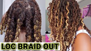 LOC BRAID OUT  EASY EVERYDAY LOC STYLES [upl. by Gaile]