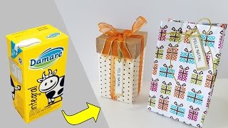 DIY  Ideia com Caixa de Leite para o Natal  Viviane Magalhães [upl. by Shaum]