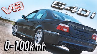 BMW 5 Series E39 540i Review V8 LCI Sedan 0100 km Test [upl. by Addi]