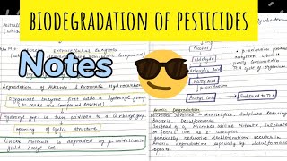 Biodegradation of Pesticides  Notes😎 [upl. by Hgielsel]