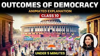 Outcomes of Democracy Animation Class 10  Class 10 Civics Chapter 5 Outcomes of Democracy Animated [upl. by Idihsar]