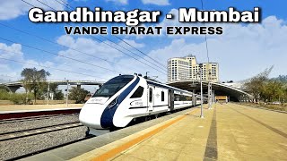 GandhiNagar  Mumbai Vande Bharat Express Train journey [upl. by Zebulen]