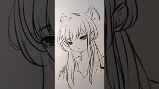 Anime Girl face drawing ।। Komi Cant Communicate shorts viral trending anime animegirl [upl. by Gapin]