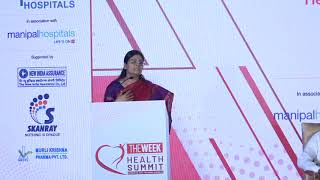 MoS Anupriya Patel ji speaking at “THE WEEK Health Summit” held in New Delhi [upl. by Pansie]