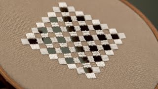 Hardanger Pattern for beginners  Embroidery Basics [upl. by Ahsial690]