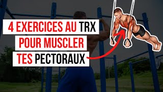 4 EXERCICES avec un TRX pour les PECTORAUX  en français [upl. by Aveer]