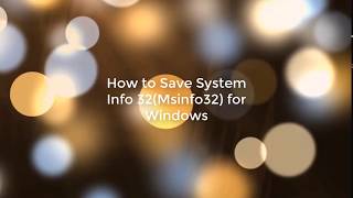 Windows System Information File [upl. by Sherrill810]