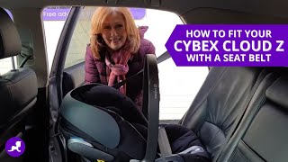 How to fit your Cybex Cloud Z with a seat belt  Baby Lady [upl. by Onin]