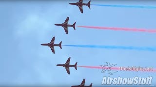 RAF Red Arrows  Jersey International Air Display 2018 [upl. by Rifkin]