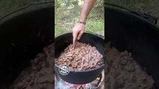 Dana kavurma cooking outdoorcooking food campingfood [upl. by Lammaj82]