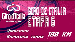 🔴 EN VIVO GIRO DE ITALIA 2024  ETAPA 6  180 KM [upl. by Hareenum492]