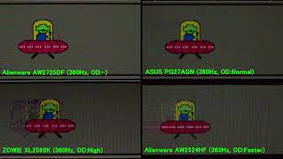 Alienware AW2725DF 応答速度比較 vs 液晶 360Hz 5760FPS [upl. by Naji]