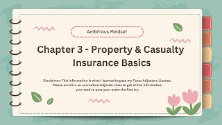 Chapter 3  Property amp Casualty Basics [upl. by Ramsden397]