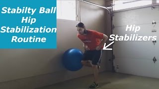 Stability Ball Hip Stabilization Routine with Isometric Hold amp Hip Hinge [upl. by Ssecnirp102]