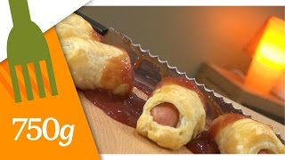 Recette Feuilletés aux saucisses façon doigts de sorcière  750g [upl. by Maynord679]