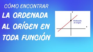 Como calcular la ordenada al origen de cualquier función [upl. by Iznik354]