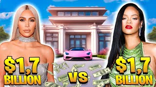 Rihanna VS Kim Kardashian  BILLIONAIRE Lifestyle Battle [upl. by Habas]