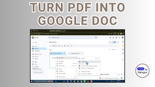 How to Turn PDF into Google DOC [upl. by Eded]