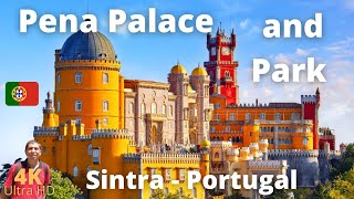 Pena Palace and Park Sintra Portugal 4K [upl. by Kessia]