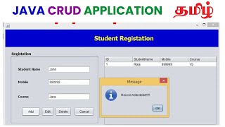 Java Crud Application  Tamil [upl. by Houston]