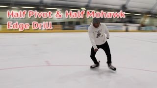 Half Pivot and Half Mohawk Ice Hockey Power Skating Edge Control Drill  Hockeytutorialcom [upl. by Haorbed564]