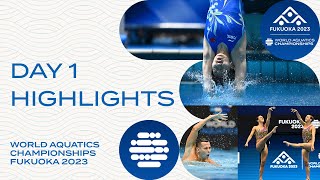 Day 1  Highlights  World Aquatics Championships Fukuoka 2023 [upl. by Hamish41]