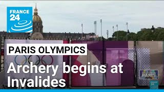 Olympic Games Archery competition begins at Invalides • FRANCE 24 English [upl. by Htial860]