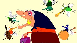 THE OLD LADY WHO SWALLOWED A FLY Children Song Nursery Rhyme different version of Pancake Manor [upl. by Erme]