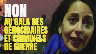 Non au gala des génocidaires et des criminels de guerre  Rassemblement à Paris [upl. by Utta92]