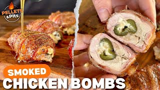 Smoked Chicken Bombs on the Pit Boss Pellet Grill  Will DEFINITELY Make These Again [upl. by Mercedes]