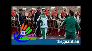 Turkmenistan dictator opens golf course – and quickly hits hole in one [upl. by Schreib]