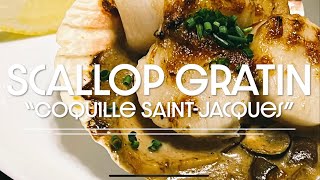 Scallop Gratin Coquilles Saint Jacque scallop recipe seafood [upl. by Aramoiz370]