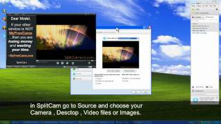 How to use SplitCam with Skype video tutorial [upl. by Ullund]