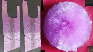 Make Beautiful Wallhangings from Polythene  Wallhanging Craft Ideas  Polythene flower [upl. by Isadore]