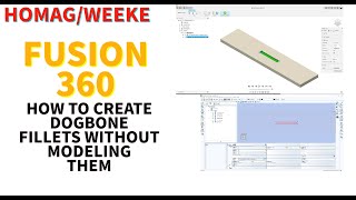 FUSION 360 TO WOODWOP CREATING DOGBONE FILLETS WITHOUT MODELING THEM [upl. by Dnana]