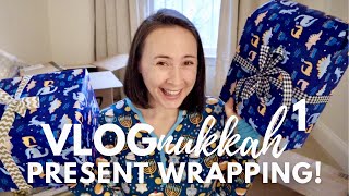 IDEAS FOR CELEBRATING HANUKKAH amp PRESENT WRAPPING VLOGnukkah Night 1 [upl. by Tongue]