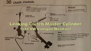 VW Vanagon T3 Westfalia Clutch Master Cylinder [upl. by Yrolam281]