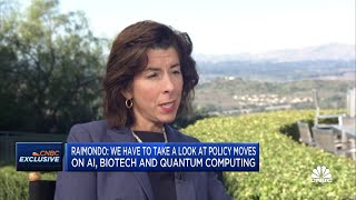 Sec Gina Raimondo Threat from China is large and growing cant let it access top tier AI chips [upl. by Stiegler]