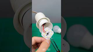 Repair LED light by Aluminium Foil howto repair fix ledbulb ideas tips lifehacks shorts [upl. by Eedya]