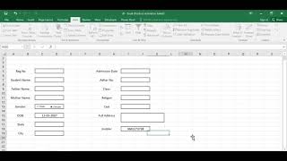 PMKVY  Student Form Data Entry in Excel [upl. by Oinotnas382]