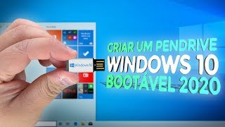 🔥Como CRIAR um PENDRIVE bootável  Instalar WINDOWS 10 pelo PENDRIVE  ATUALIZADO 2020 [upl. by Erdua]