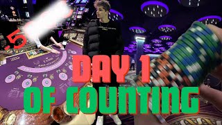 Day 1 CARD COUNTING in Europe [upl. by Nickey]