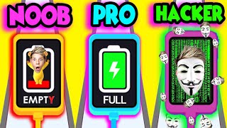 NOOB vs PRO vs HACKER  Battery Low Plus FREE ROBUX Prezley [upl. by Skier]