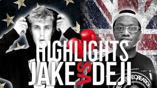 JAKE PAUL vs DEJI HIGHLIGHTS HD [upl. by Nonie]