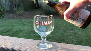 Chimay quotWhitequot Cinq Cents Belgian Tripel Ale Pour [upl. by Marrin834]