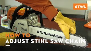 How To Adjust STIHL Saw Chain  STIHL Tutorial [upl. by Justus]